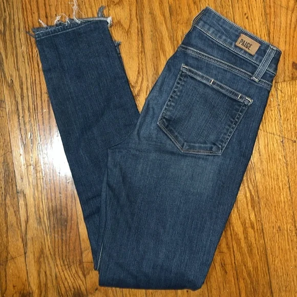 PAIGE Skyline Ankle Peg Blue Denim Jeans Size 27 - Picture 6 of 9